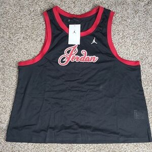Jordan Black and Red Active Tank Top